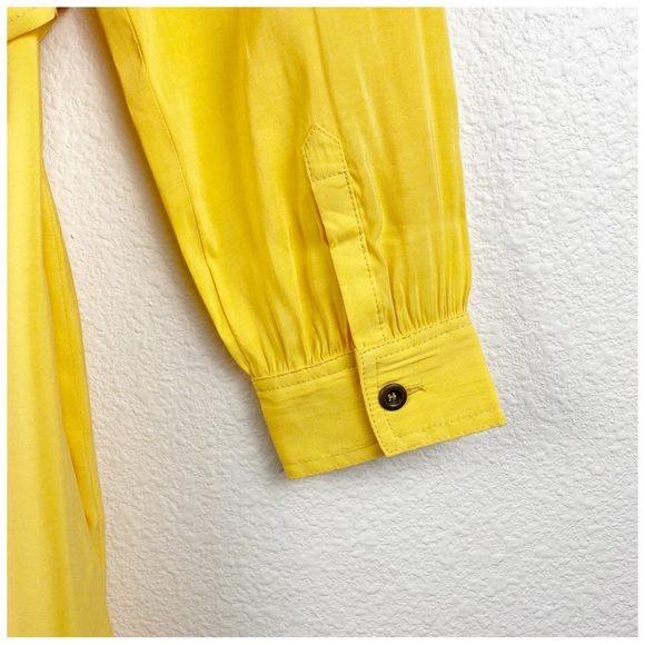 Suzi Chin for Maggy‎ Boutique Yellow Shirt Dress Size 6 - Picture 6 of 8